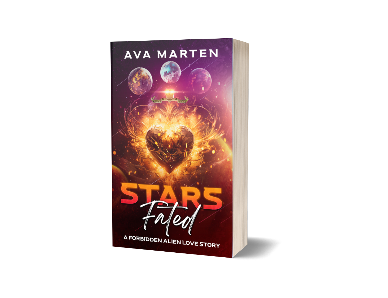 Stars Fated: A Forbidden Alien Love Story paperback. Sci-fi Romance by Ava Marten